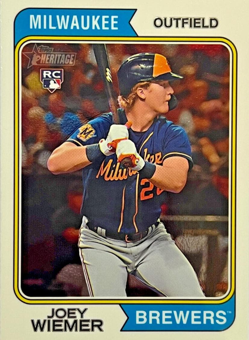 Joey Wiemer 2023 topps Topps Heritage