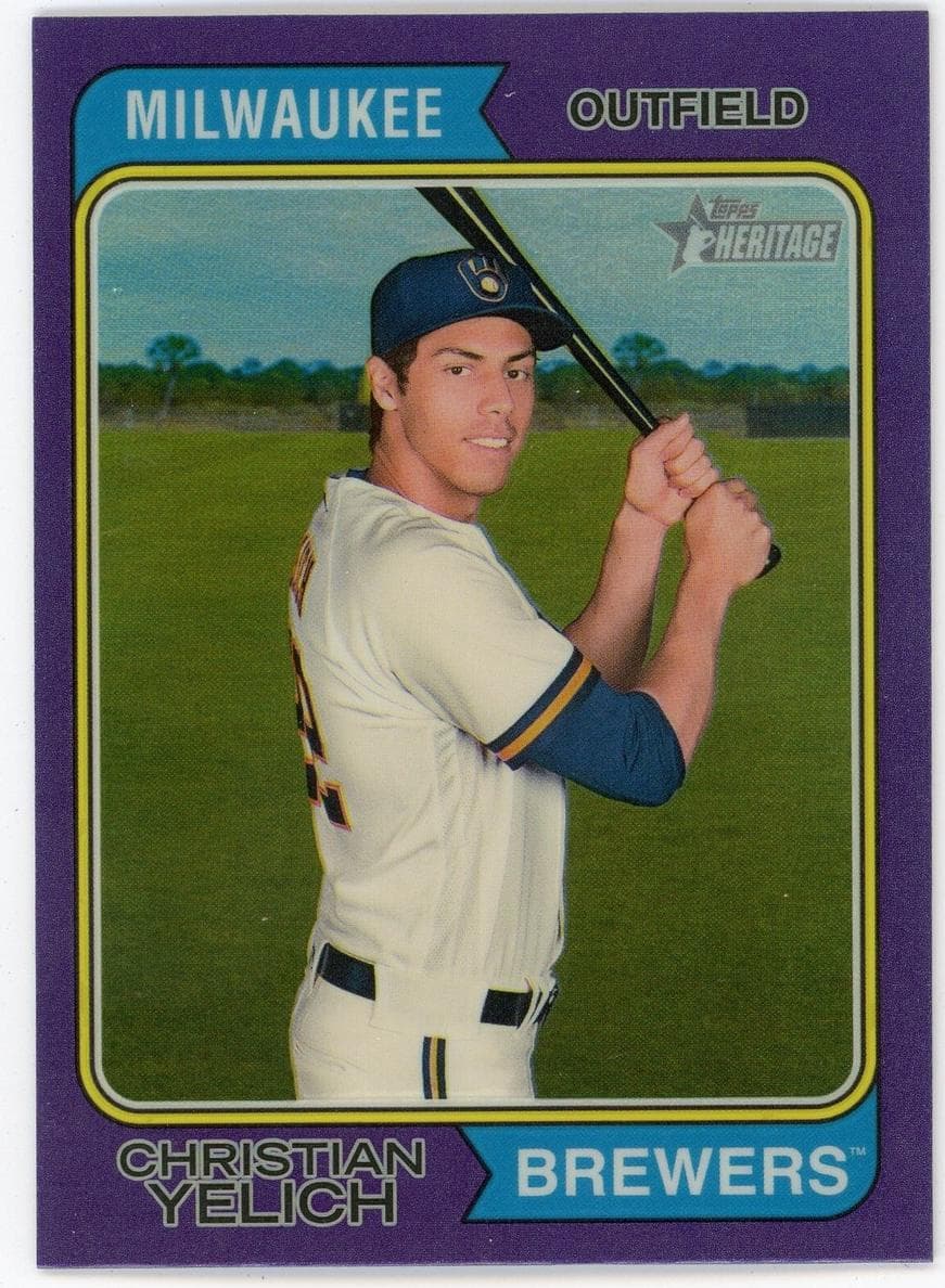 Christian Yelich 2023 topps Topps Heritage