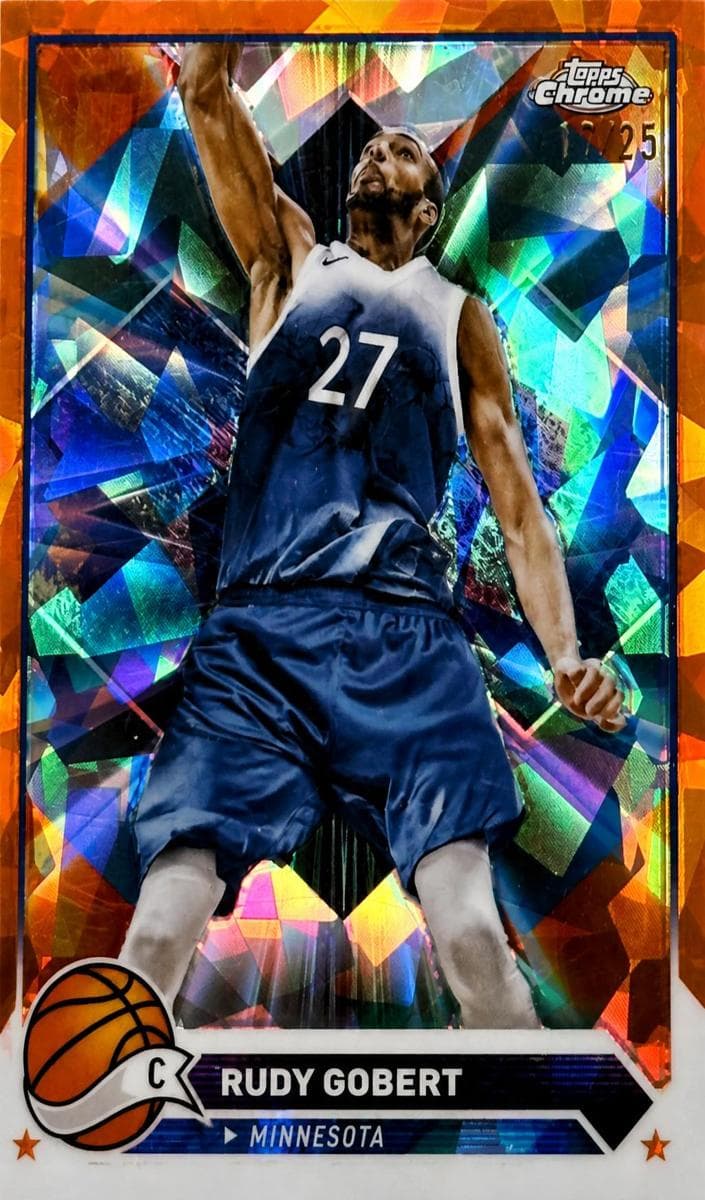 Rudy Gobert 2023 topps Topps Chrome Sapphire Edition