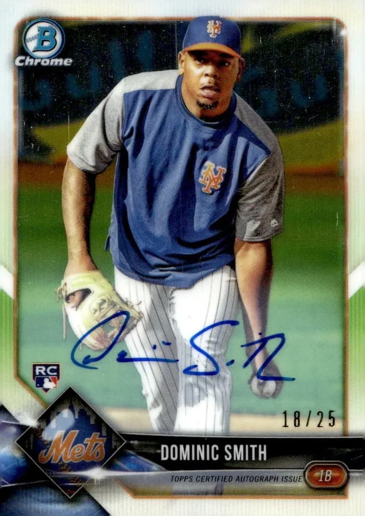 Dominic Smith 2018 bowman Bowman Chrome