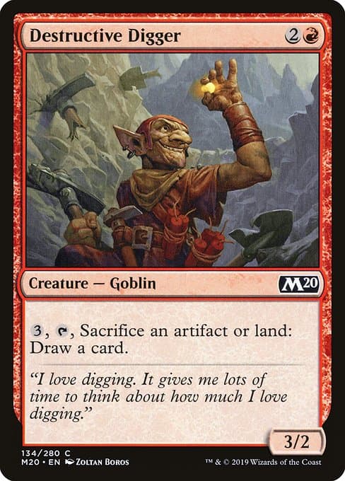 Destructive Digger 2019 Magic: The Gathering Core Set 2020