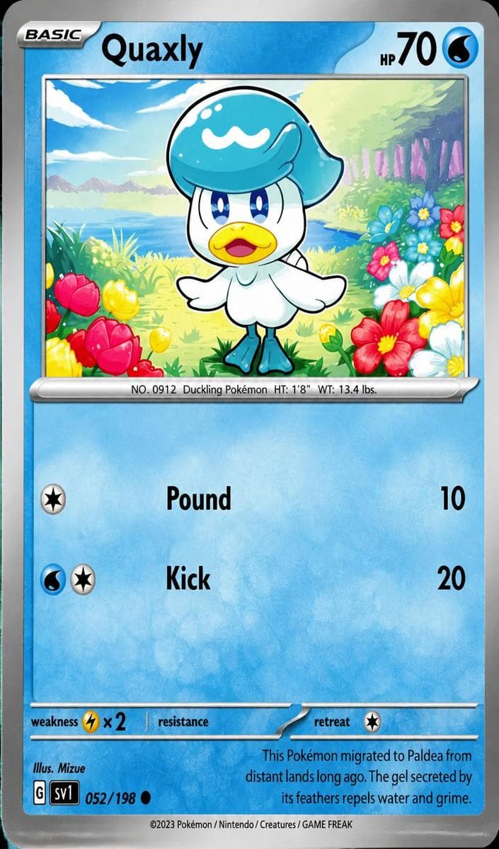 Quaxly trading card