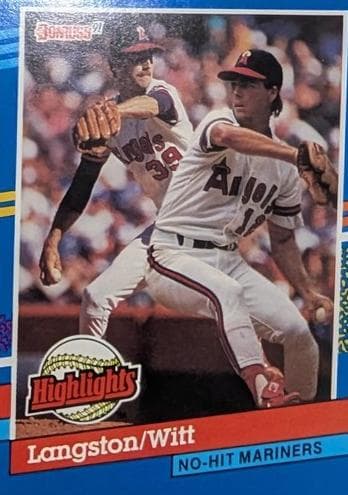 Mark Langston / Mike Witt 1991 panini Donruss
