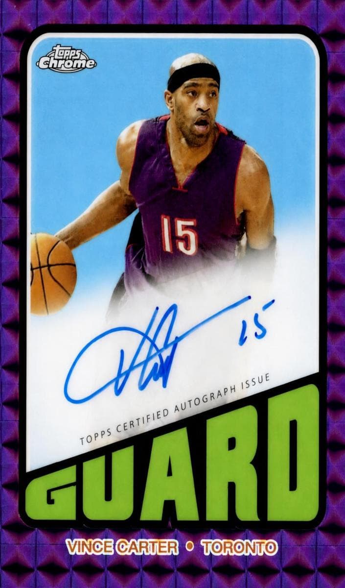 Vince Carter 2023 topps Topps Chrome