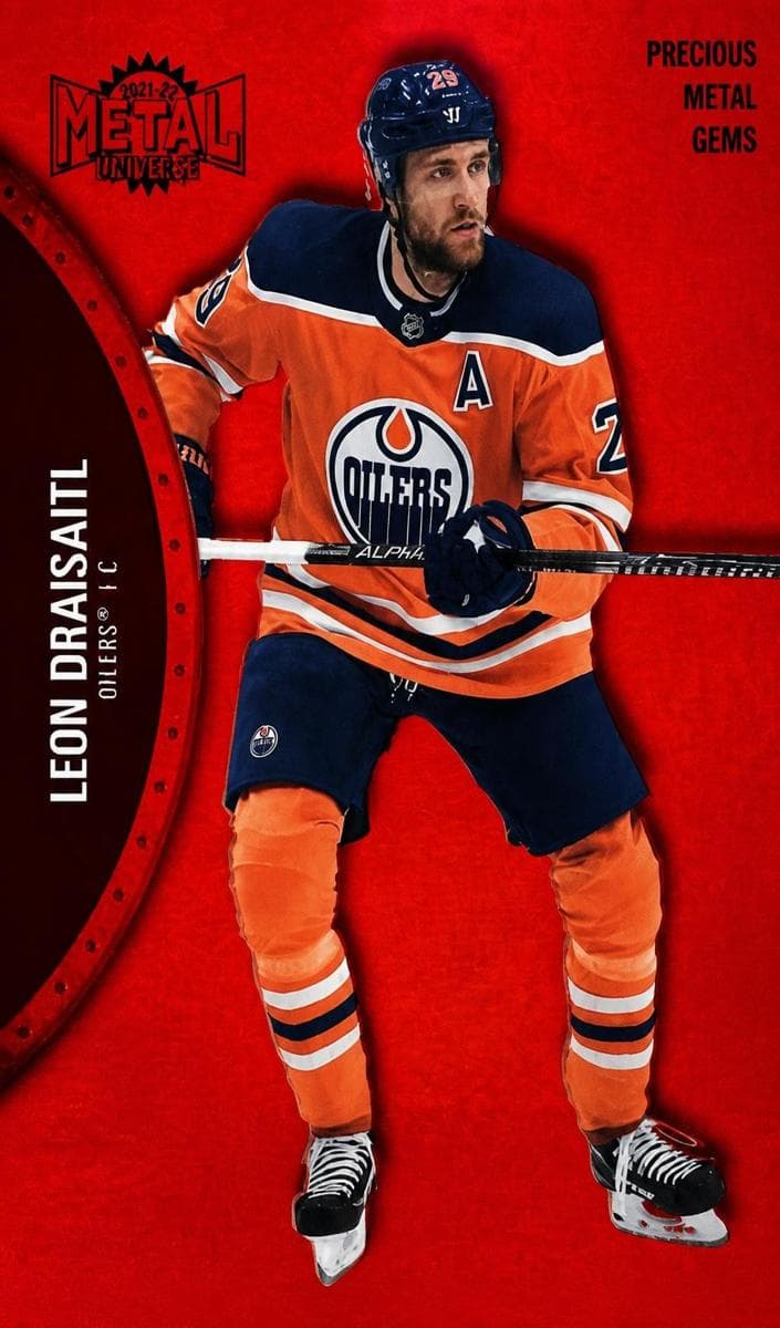 Leon Draisaitl 2021 fleer SkyBox Metal Universe