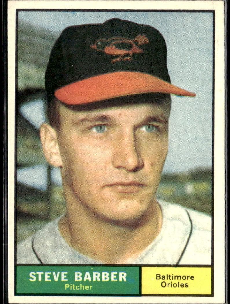 Steve Barber 1961 topps Topps