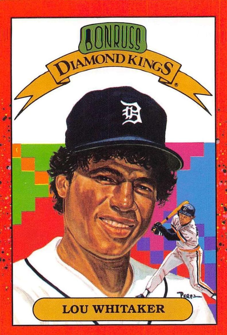 Lou Whitaker 1990 panini Donruss