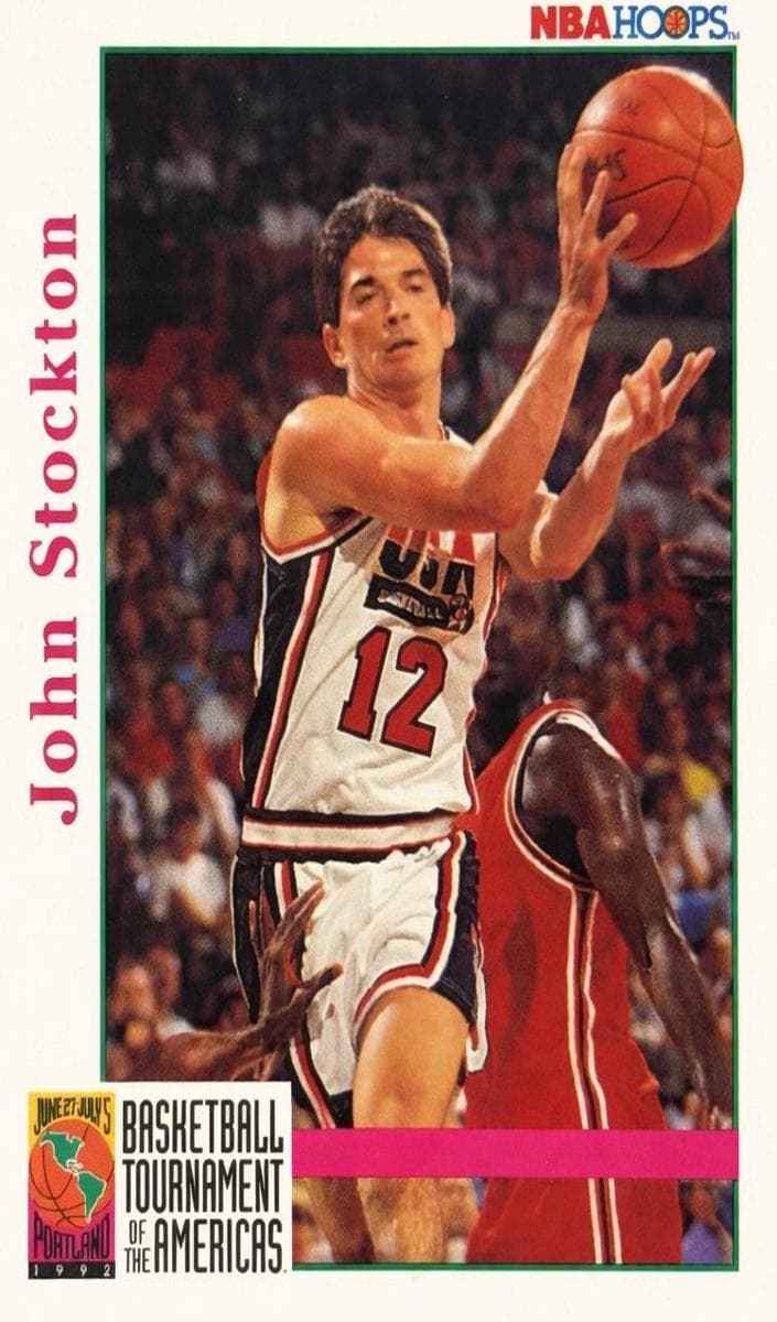 John Stockton 1992 panini Hoops