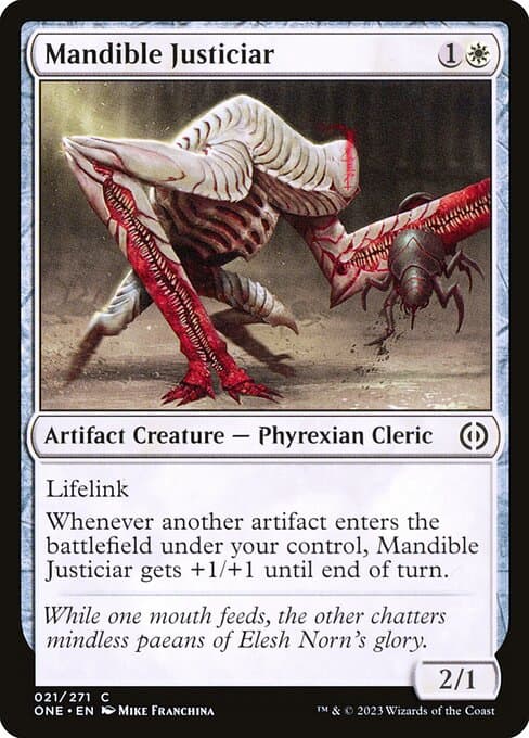 Mandible Justiciar 2023 Magic: The Gathering Phyrexia: All Will Be One