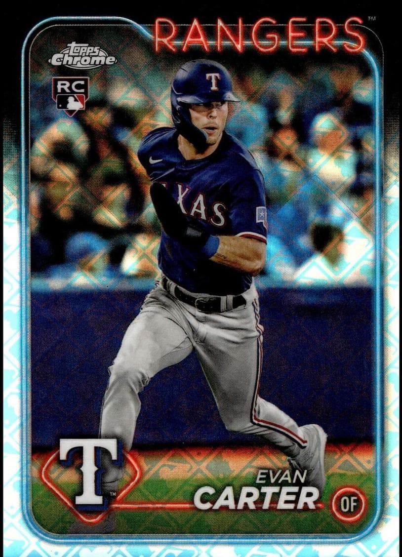 Evan Carter trading card