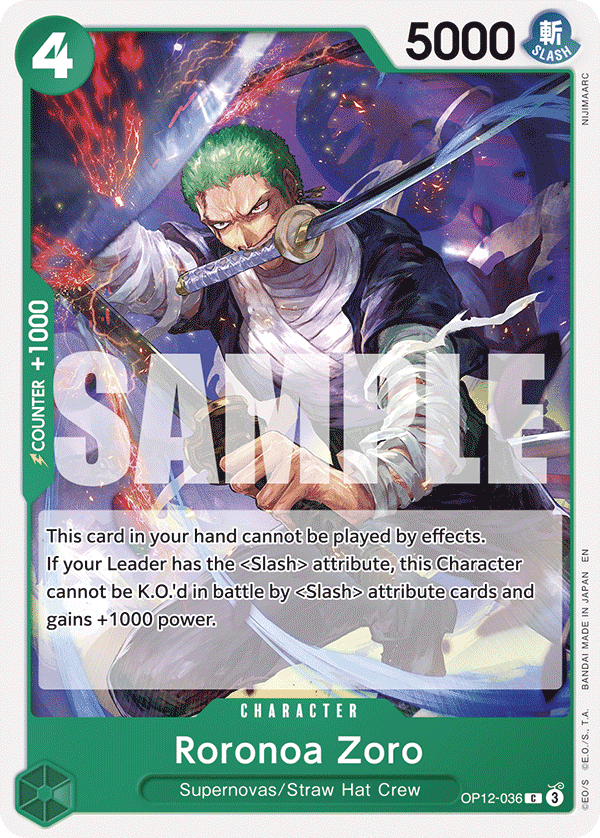 Roronoa Zoro #OP12-036