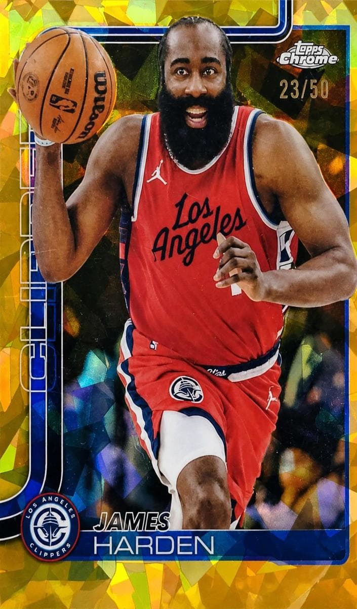 James Harden 2025 topps Topps Chrome Sapphire