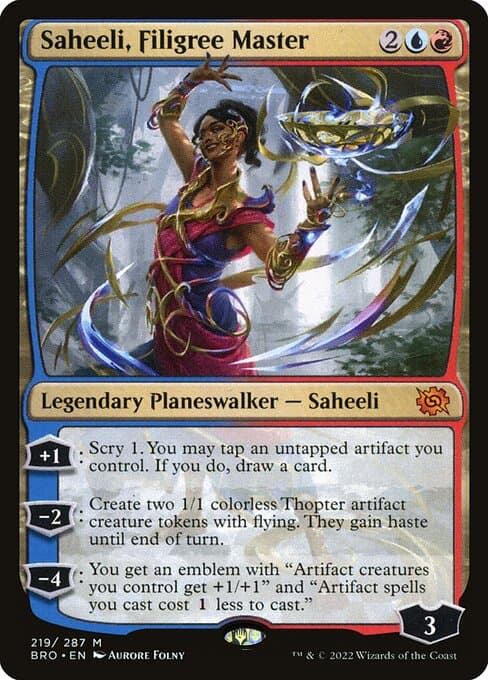 Saheeli, Filigree Master 2022 Magic: The Gathering Brother's War Borderless