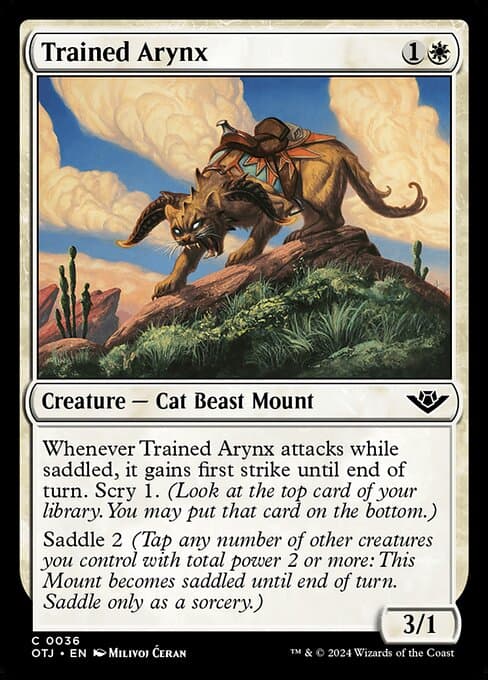 Trained Arynx 2024 Magic: The Gathering Outlaws of Thunder Junction