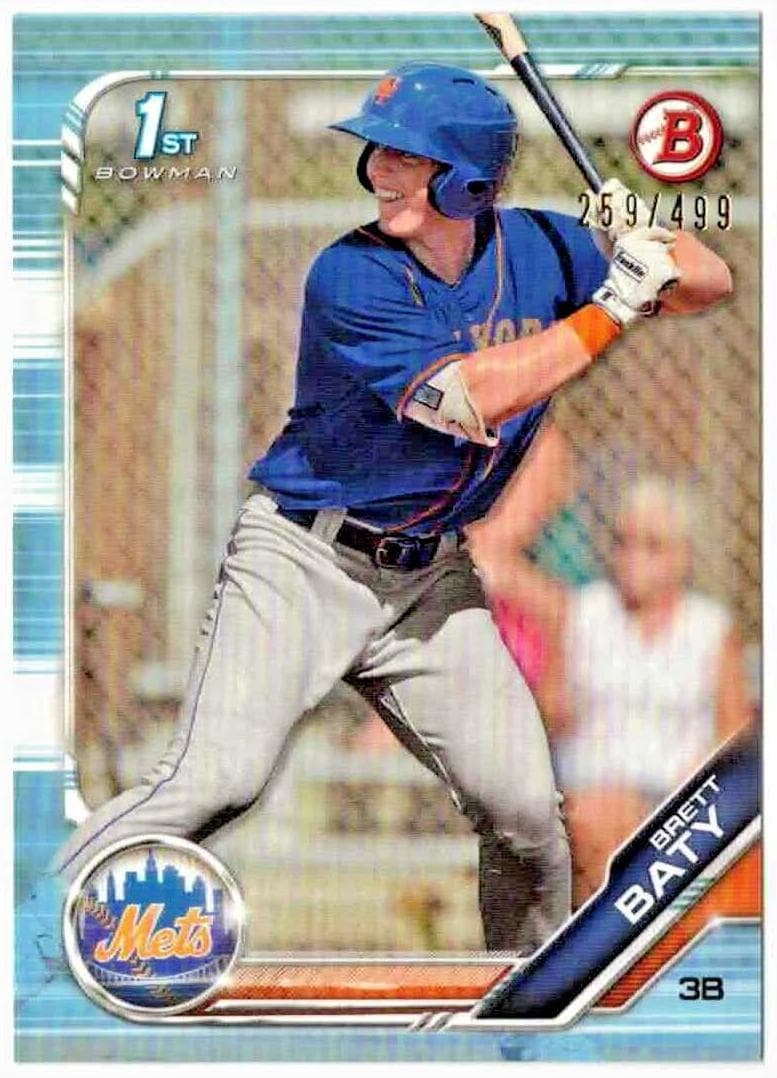 Brett Baty 2019 bowman Bowman Draft