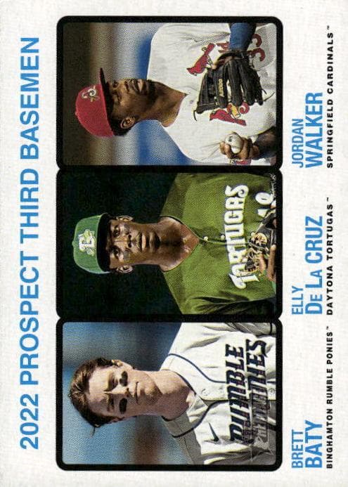 Elly De La Cruz / Brett Baty / Jordan Walker 2022 topps