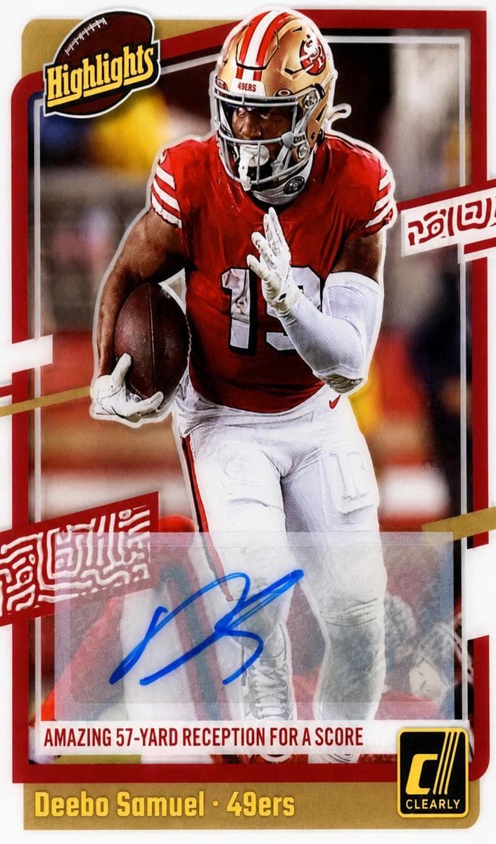 Deebo Samuel 2023 panini Clearly Donruss