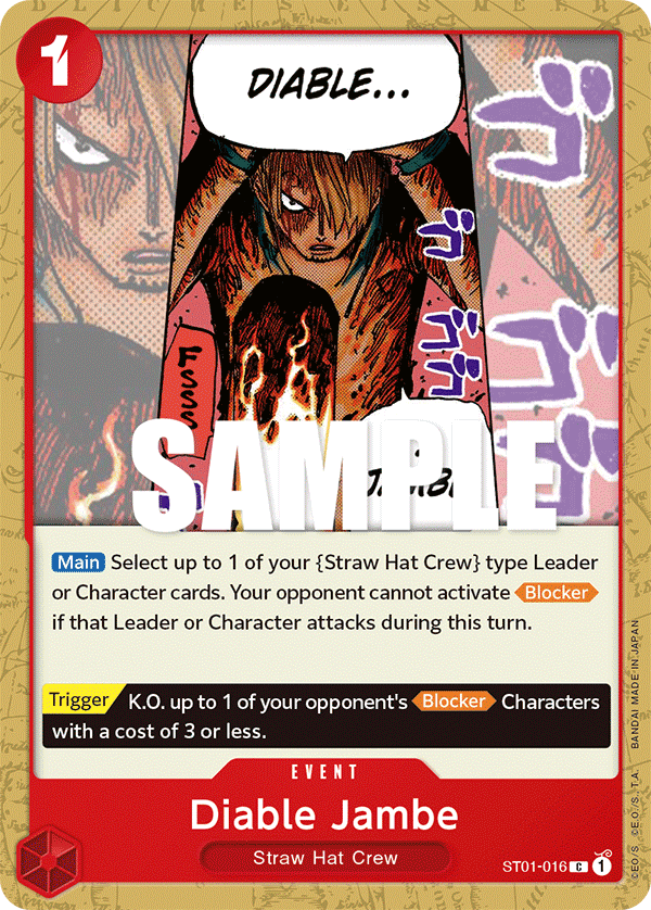 Diable Jambe 2022 One Piece Starter Deck 1: Straw Hat Crew