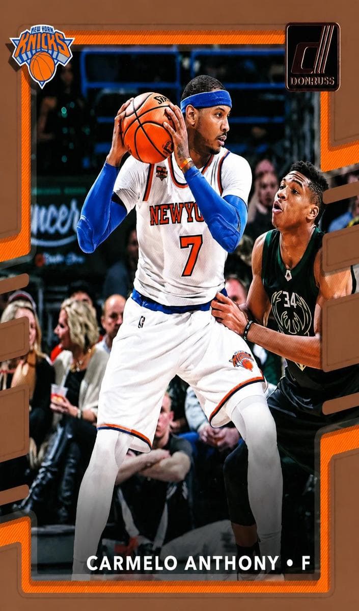 Carmelo Anthony 2017 panini Donruss Optic
