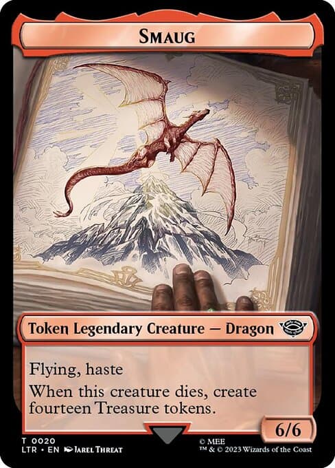 Smaug 2023 Magic: The Gathering Lord of the Rings Token