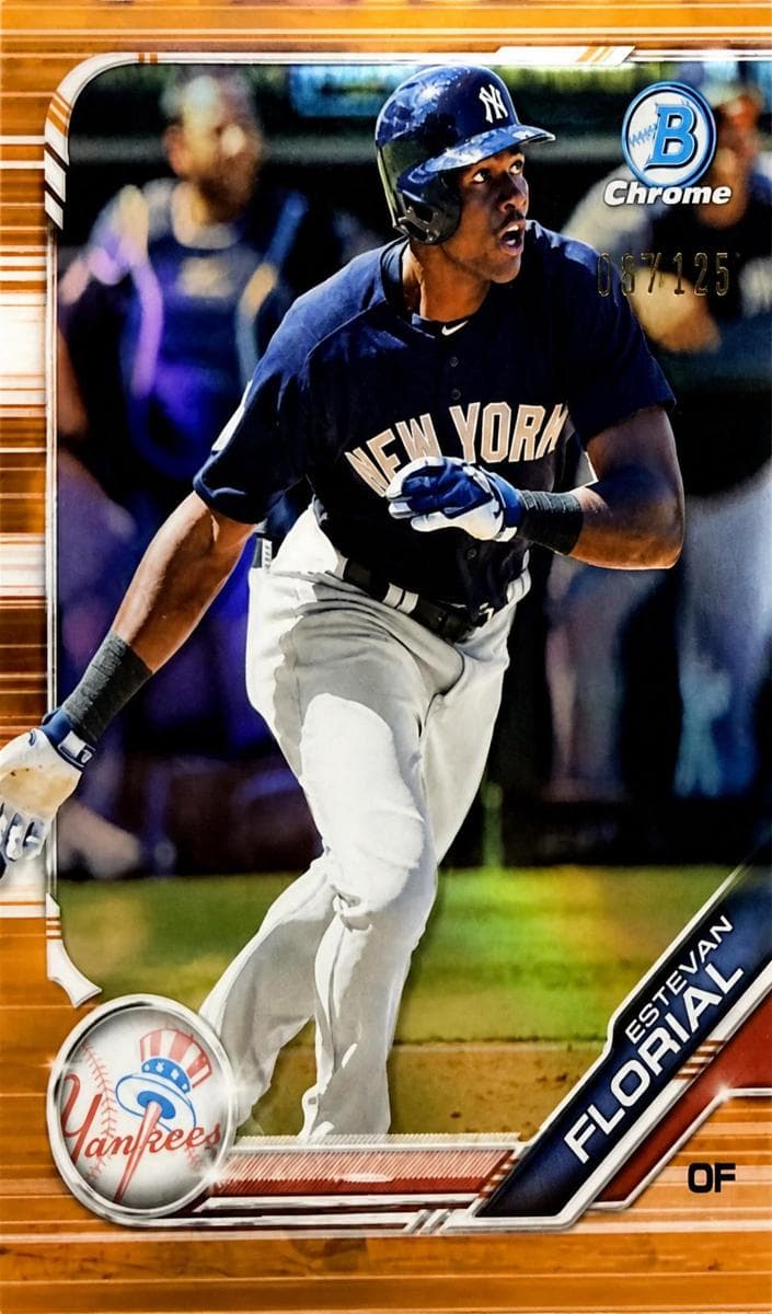 Estevan Florial 2019 bowman Bowman Draft Sapphire Edition
