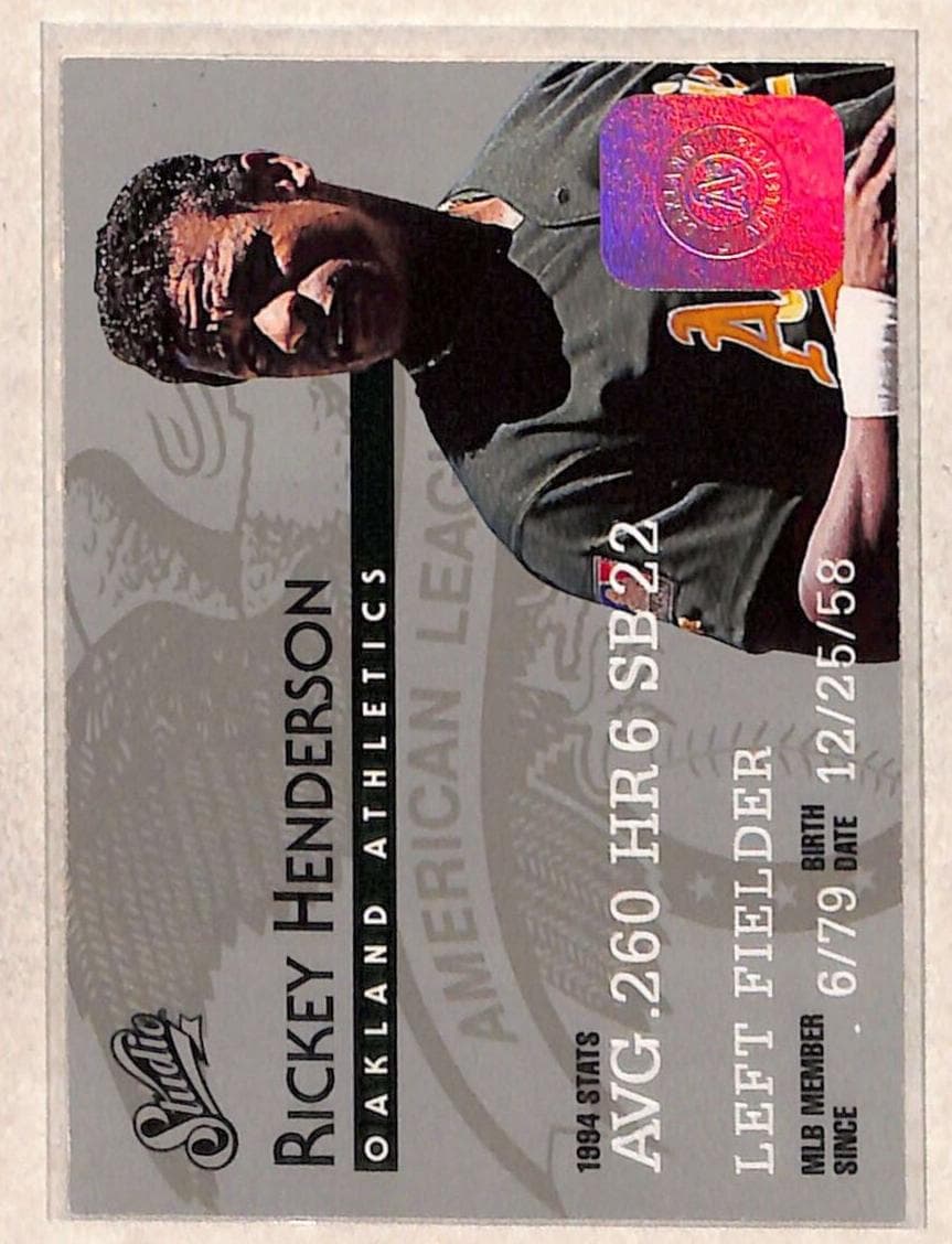 Rickey Henderson 1995 unknown Studio