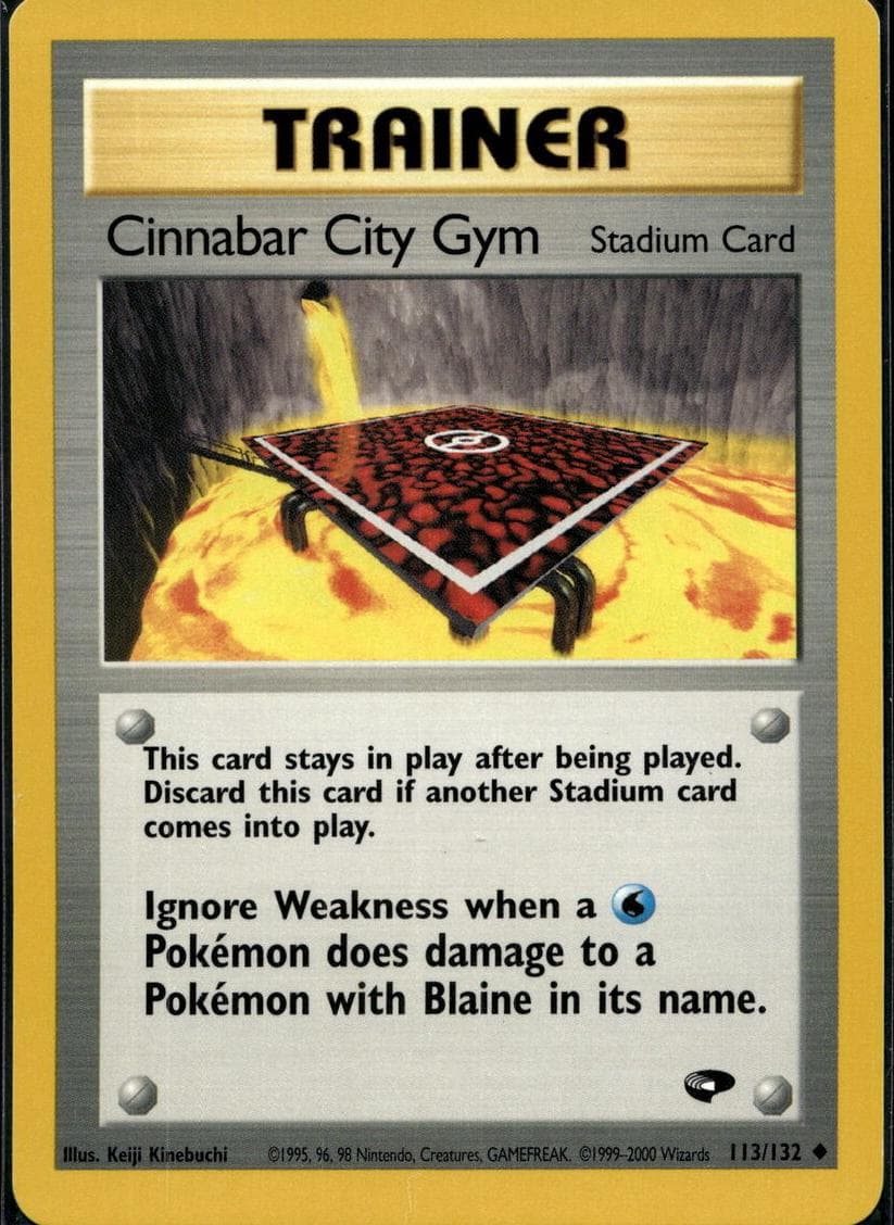 Cinnabar City Gym trading card