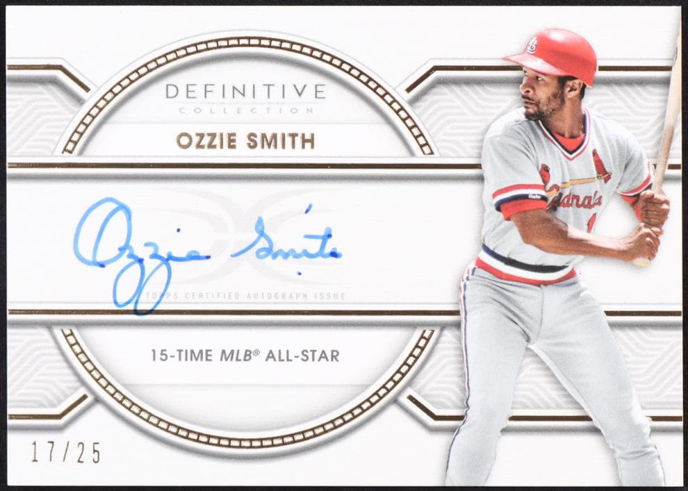 Ozzie Smith 2022 topps Topps Definitive Collection