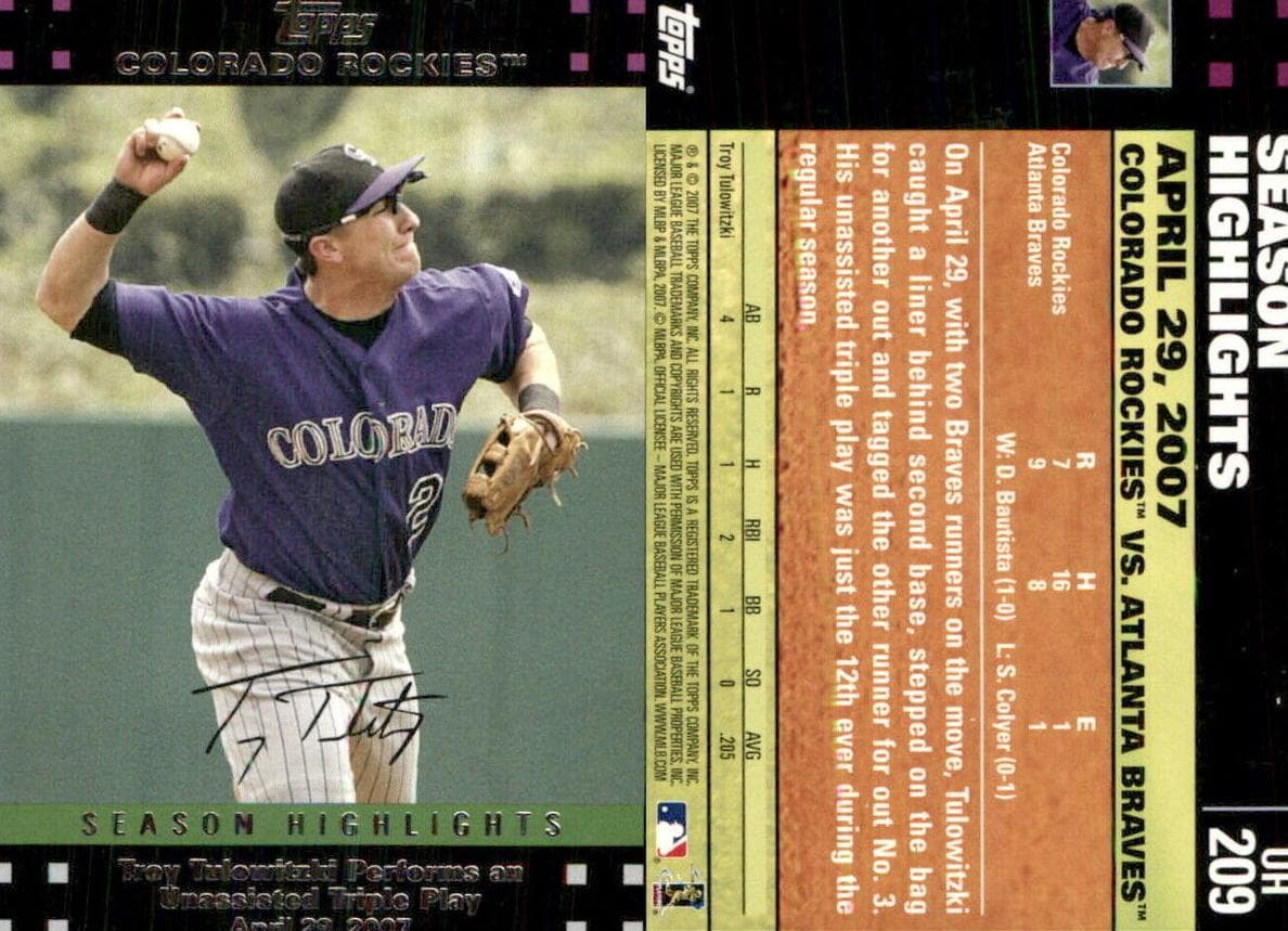 Troy Tulowitzki 2007 topps