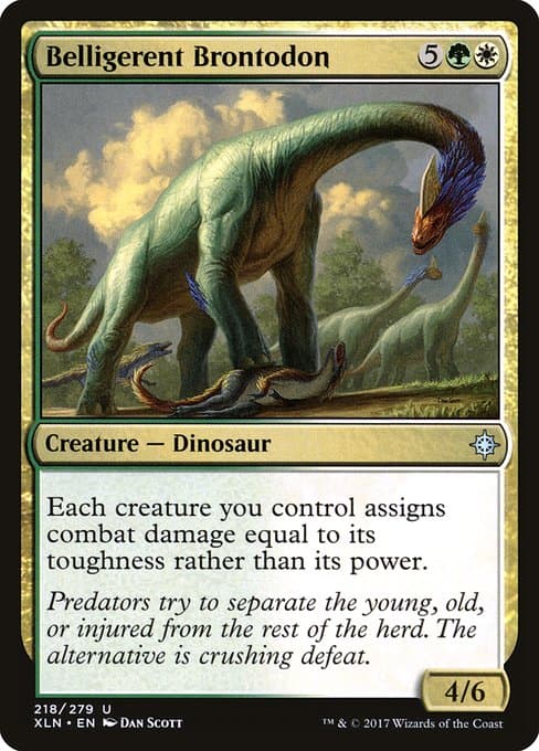 Belligerent Brontodon 2017 Magic: The Gathering Ixalan