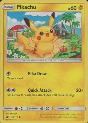 Pikachu trading card