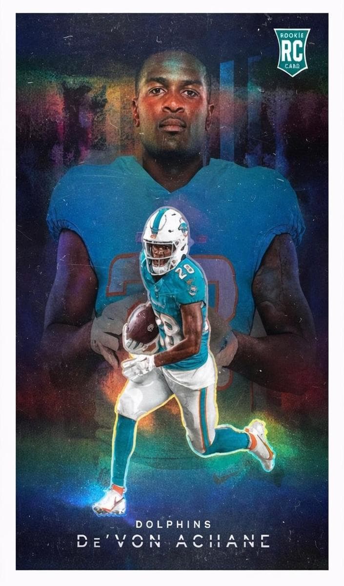 De'Von Achane 2023 panini
