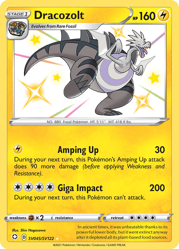 Dracozolt 2021 Pokemon Shining Fates
