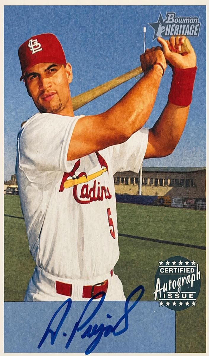 Albert Pujols 2002 bowman Bowman Heritage