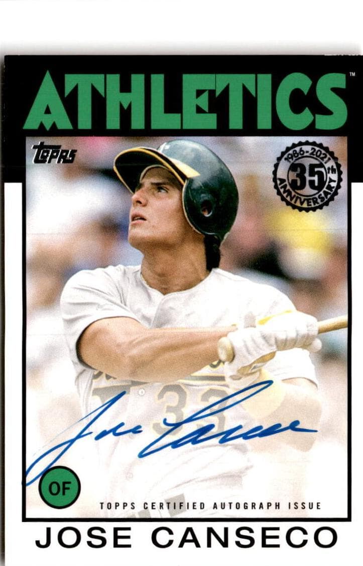 Jose Canseco 2021 topps Topps Update