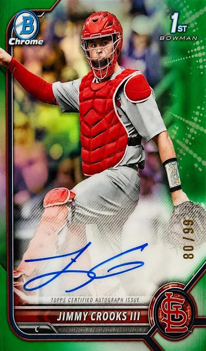 Jimmy Crooks III 2022 bowman Bowman Draft