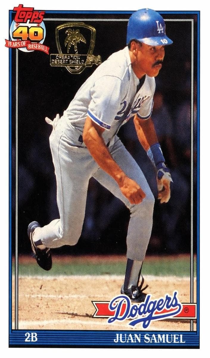 Juan Samuel 1991 topps Topps