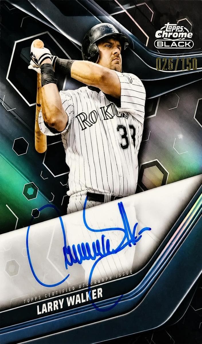 Larry Walker 2023 topps Topps Chrome Black