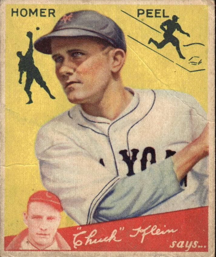 Homer Peel 1934 unknown Goudey