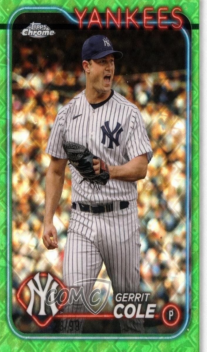 Gerrit Cole 2024 topps Topps Chrome Logofractor Edition