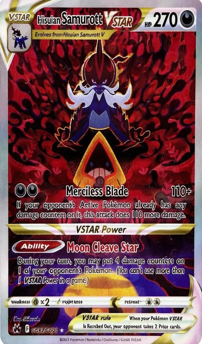 Hisuian Samurott VSTAR trading card