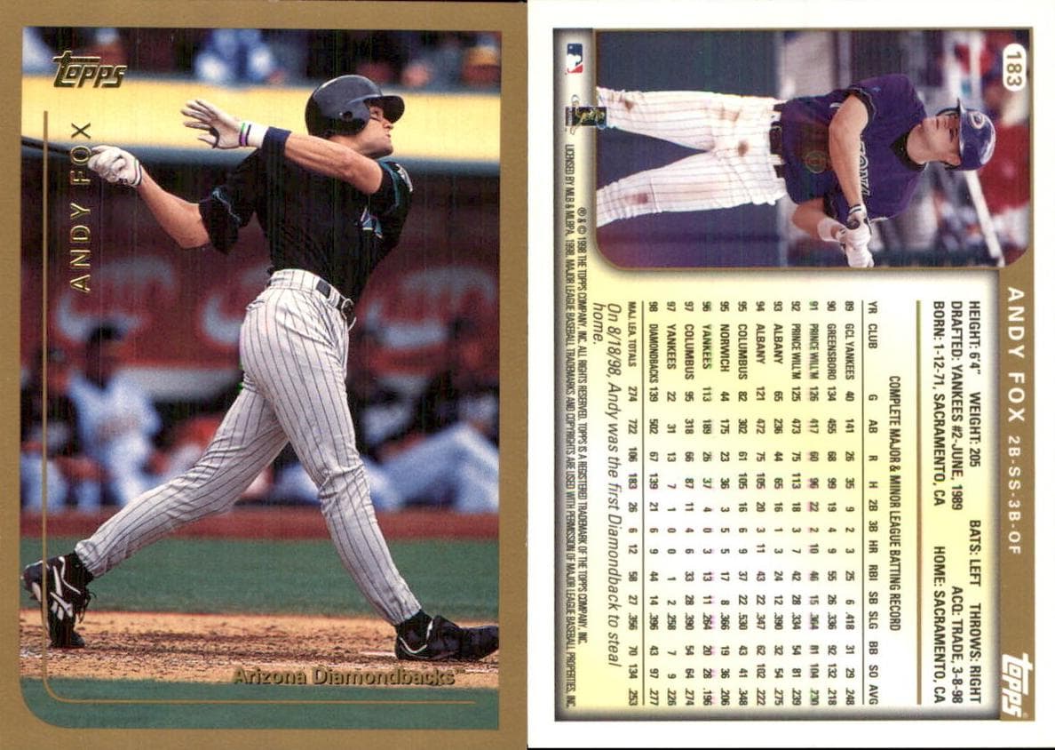 Andy Fox 1999 topps Topps