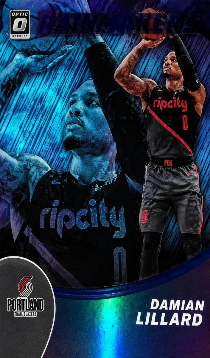Damian Lillard 2019 panini Donruss Optic