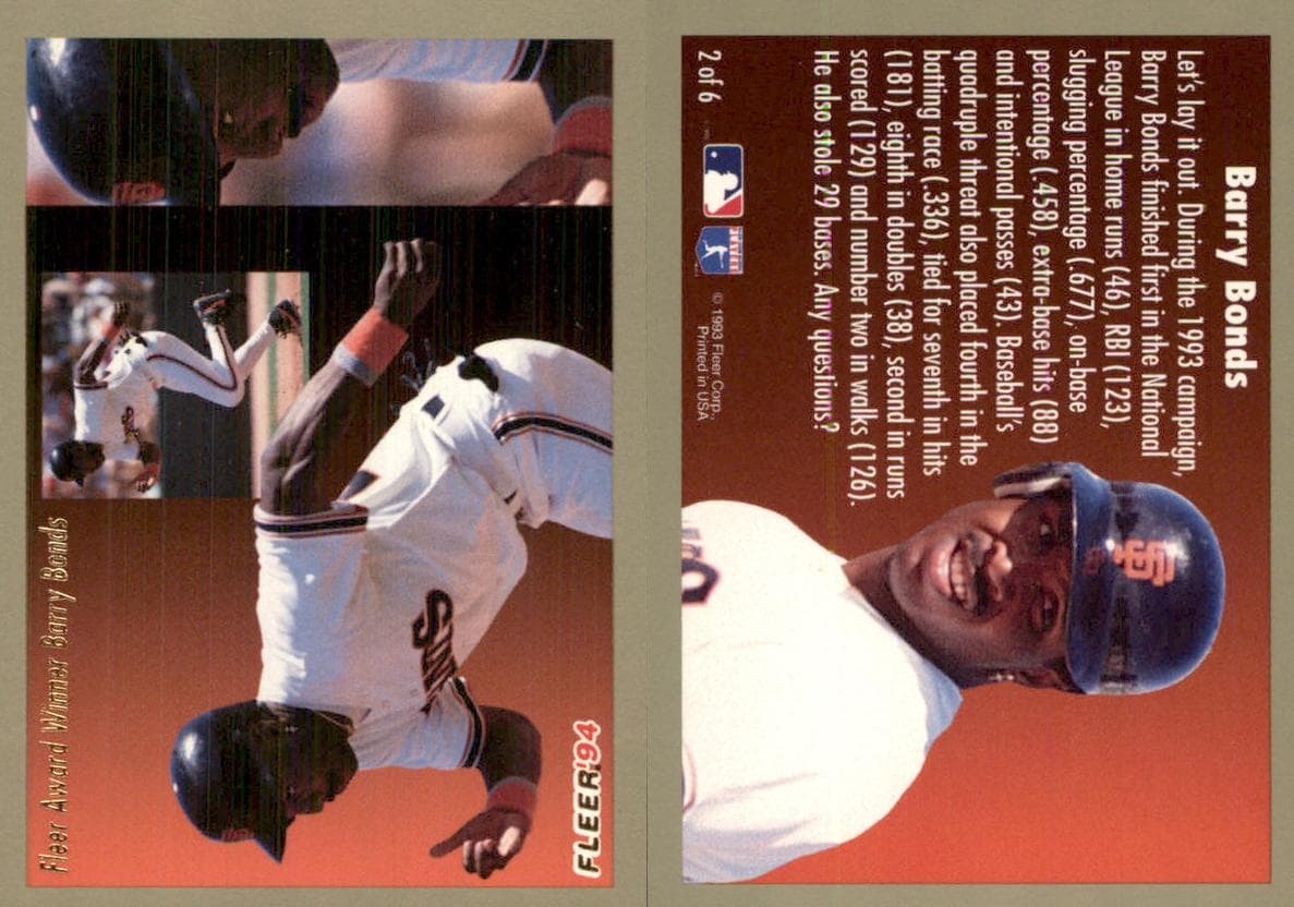 Barry Bonds 1994 fleer Fleer