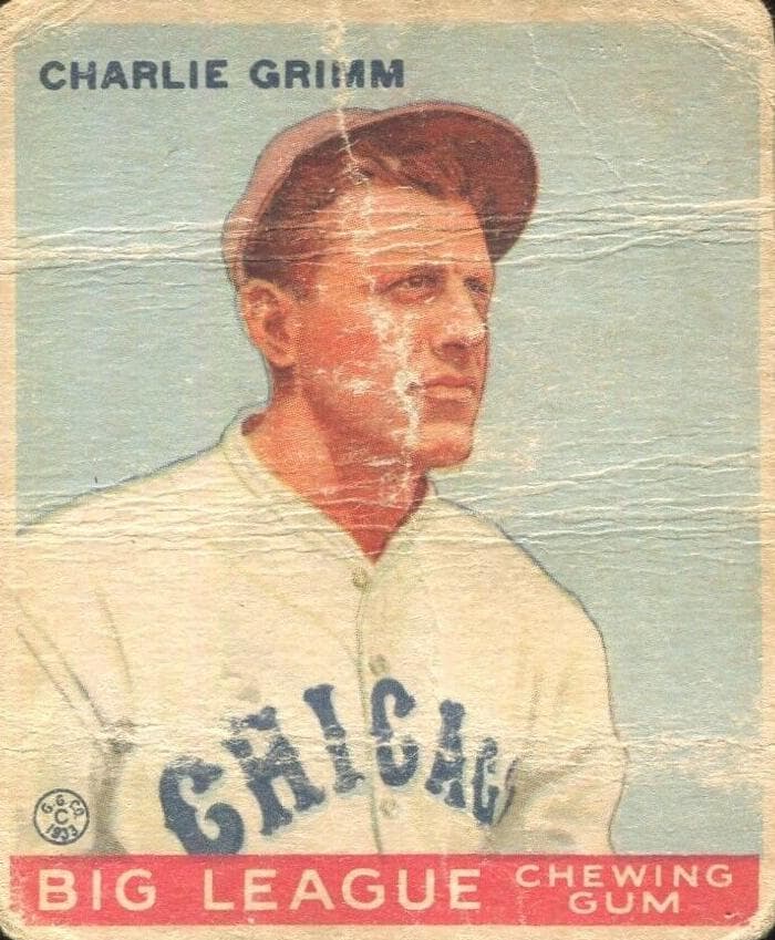 Charlie Grimm 1933 unknown Goudey