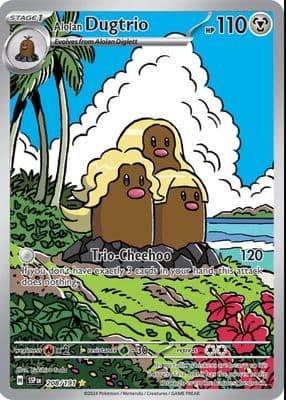 Alolan Dugtrio trading card