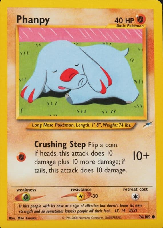 Phanpy 2002 Pokemon Neo Destiny 1st Edition