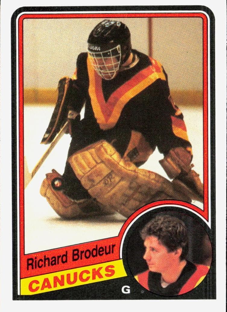 Richard Brodeur 1984 topps O-Pee-Chee
