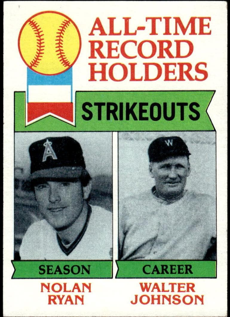All-Time Record Holders: Strikeouts (Nolan Ryan / Walter Johnson) #417