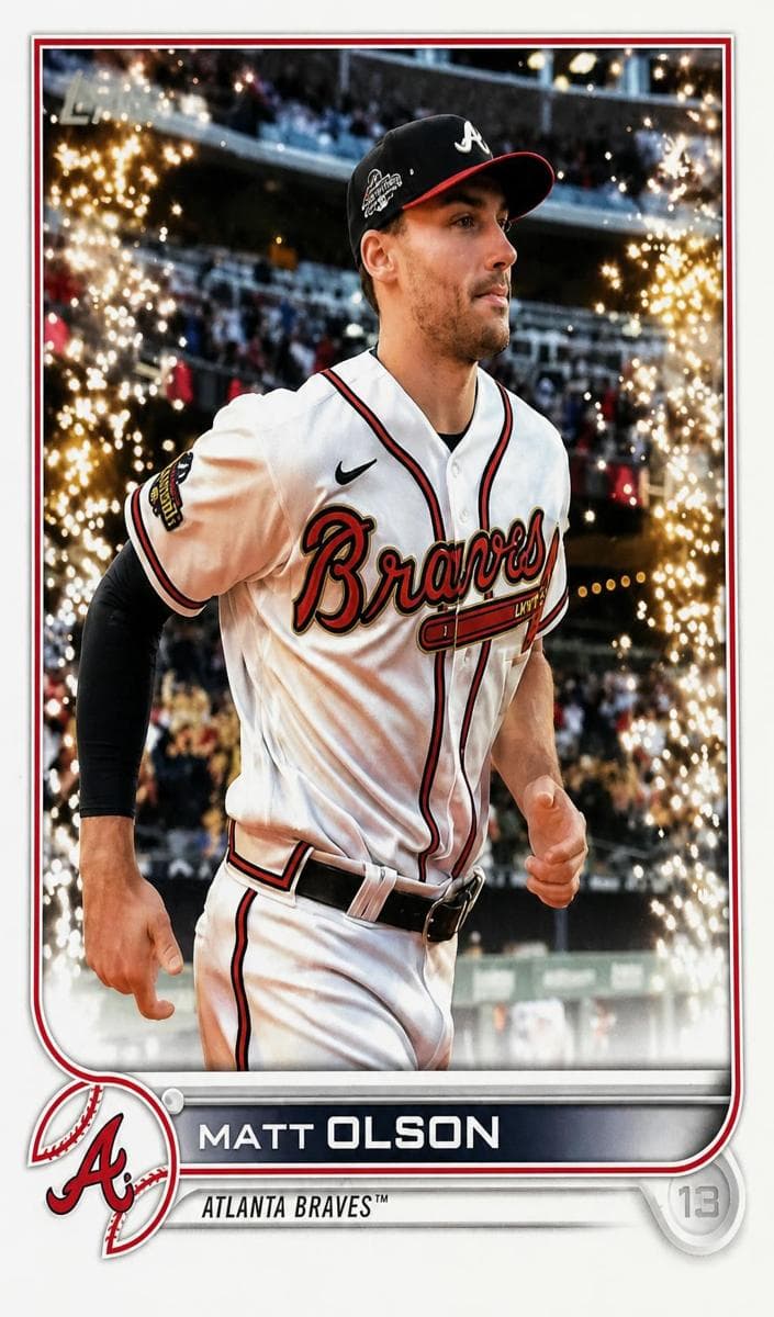 Matt Olson 2022 topps Update Variations Baseball Short Print